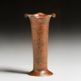 Albert Berry Hammered Copper Vase c1920s