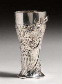 WMF - German Art Nouveau Silver-Plated Stag Vase 1905