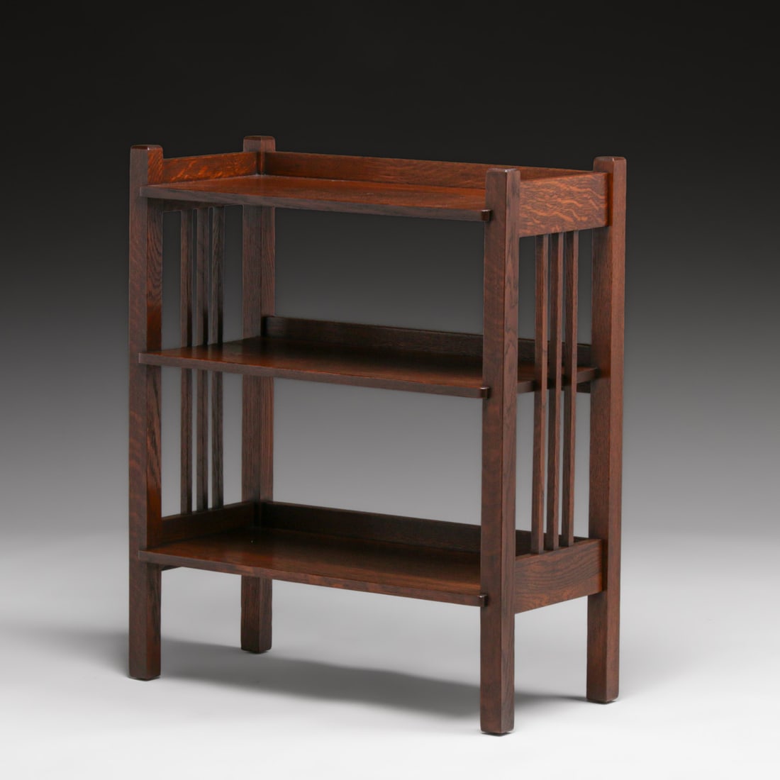 Stickley Brothers Spindled Oak Bookshelf c1910 (1 of 5)