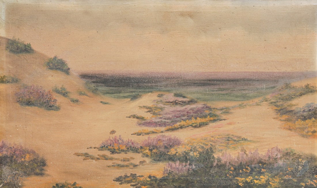 Joseph A. Sylvia California Sand Dunes Painting c1900s (1 of 6)