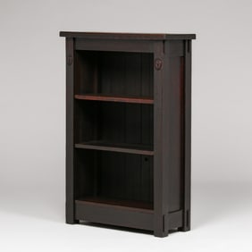 Rose Valley Hand-Carved Oak Bookshelf c1905