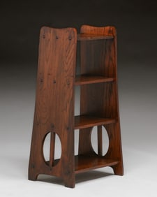 Limbert #300 Cutout Oval Magazine Stand c1910