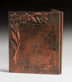 Claude Miller - Phoenix, AZ Hammered Copper Double Picture Frame Album 1947