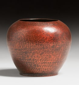 Dirk van Erp Hammered Copper Vase c1913-1914