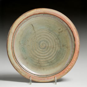 Pewabic Pottery Iridescent Plate c1920s