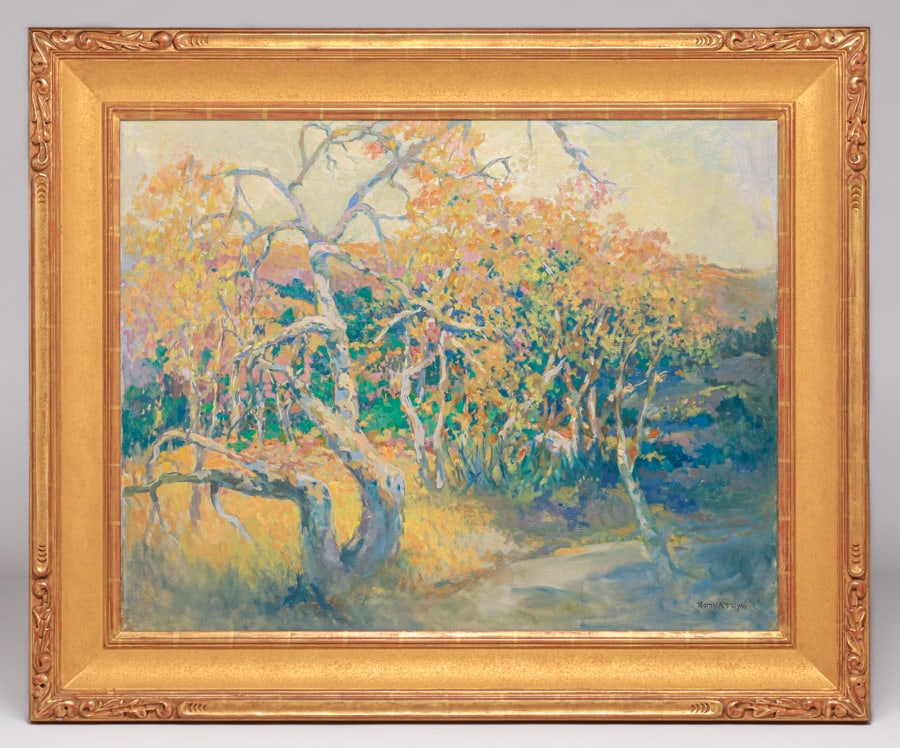 Thomas Arnold McGlynn (1878-1966) California Painting "Sycamore Valley" c1920s (1 of 6)