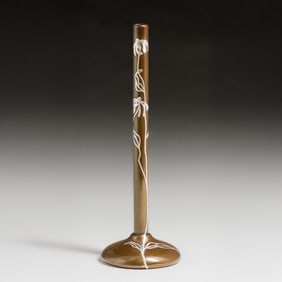 Heintz #3683 Sterling on Bronze Stem Vase c1915