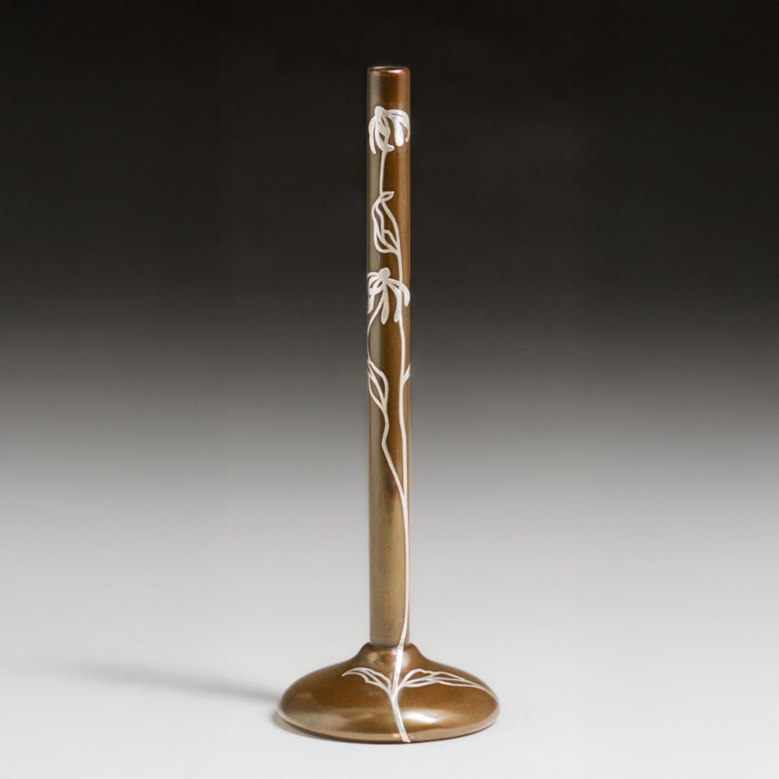 Heintz #3683 Sterling on Bronze Stem Vase c1915 (1 of 4)