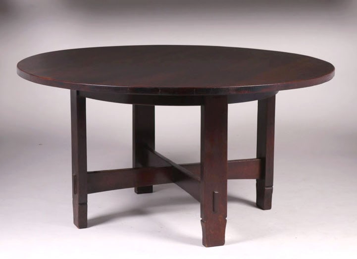 Early Gustav Stickley 60"d Table c1901 (1 of 2)