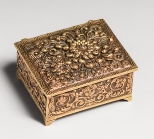 Early Erhard & Sohne - German Aethetic Movement Brass Box c1900