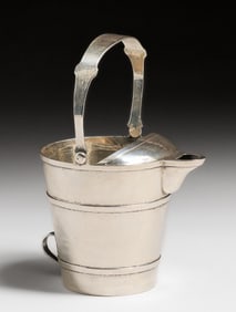 Shreve & Co Hand Hammered Sterling Silver Ice Bucket c1910