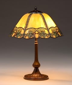 Handel Maple Leaf Overlay Lamp c1910