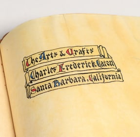 Charles Frederick Eaton - Santa Barbara, CA Redwood Burl, Abalone & Hammered Copper Strap-Hinge