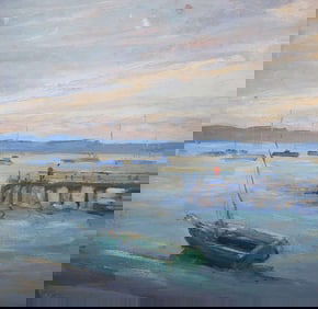 August Gay (1890-1948) Monterey Bay Society of Six Painting c1920