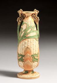 Riessner, Stellmacher & Kessel Amphora Two-Handled Porcelain Vase c1900