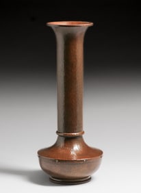 Roycroft American Beauty Hammered Copper 18.5"h Vase c1920s