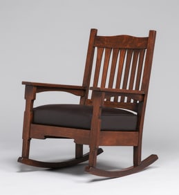 Early Gustav Stickley #2555 Bungalow Rocker c1900
