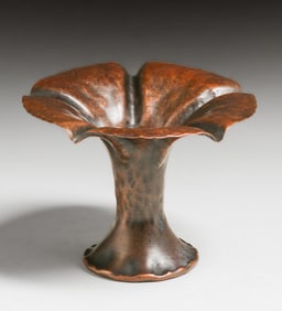 Craftsman Studios – Laguna Beach, CA #704 Hammered Copper Flared Vase c1930
