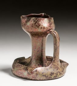 Clement Massier Iridescent Chamberstick c1900s