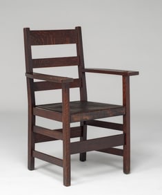 L&JG Stickley Ladderback Armchair c1905-1907