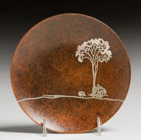 Heintz Sterling on Bronze Tray c1915