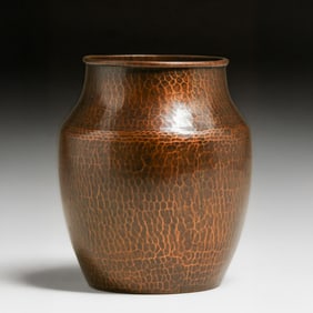 Dirk van Erp Hammered Copper Vase c1915-1920