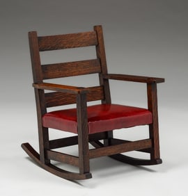 Limbert Oak Childs Rocker c1910