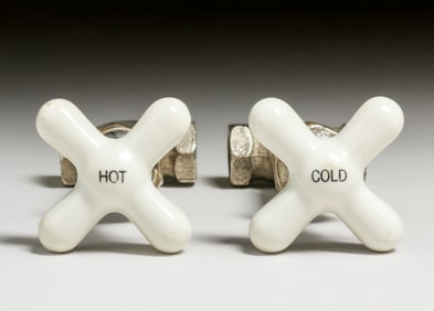 Antique Republic Hot & Cold Faucet Handles c1900s