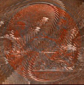 Oscar Roty (French 1846-1911) Marriage Proposal Bronze "Semper" c1900s