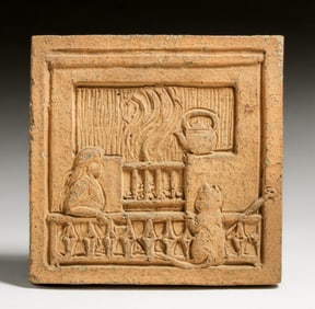 Grueby Nursery Rhyme Tile c1905