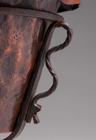 Samuel Yellin Hammered Copper & Hand-Forged Iron Plant Stand c1920