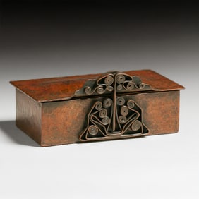 Harry St John Dixon Hammered Copper Puzzle Box after 1925
