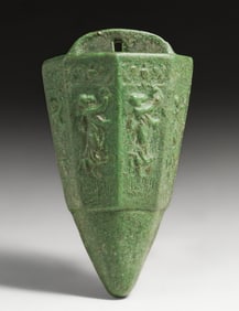 Wheatley Pottery #267 Matte Green Wall Pocket c1910