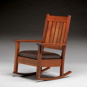 Gustav Stickley #317 Oak Rocker c1910