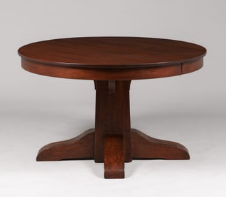 Imperial Furniture Co 48"d Pedestal Base Dining Table c1910