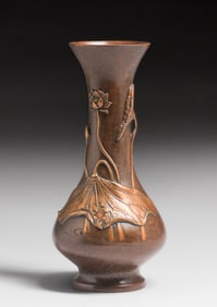 Japanese Meiji Period Arts & Crafts Bronze Vase c1910