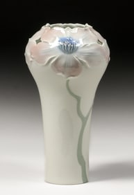 Rorstrand – Sweden Nils Lindstrom Cutout Porcelain Vase c1900s
