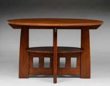 Limbert Double Oval Cutout Table c1910