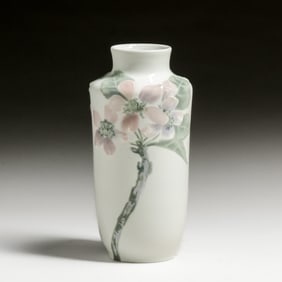 Rorstrand - Sweden Mela Anderberg Art Nouveau Decorated Porcelain Vase c1910s