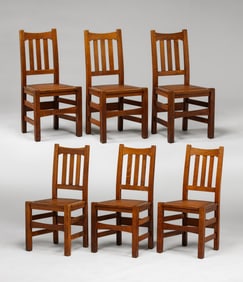 Stickley Brothers #379 1/2 Set of 6 Dining Chairs c1910