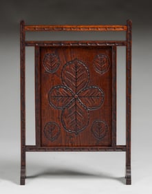 Arts & Crafts Period Oak Fireplace Screen c1900s