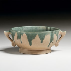 Roseville Pottery Carnelian I Two-Handled Bowl c1920s