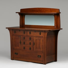 Limbert #1443 Six-Drawer Long Corbel Sideboard c1910