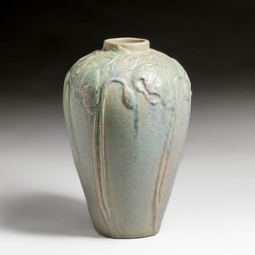 Large & Impressive Van Briggle #400 Poppies Vase 1906