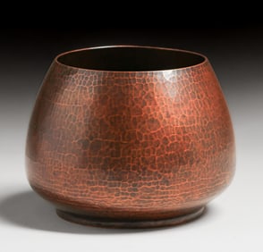 Dirk van Erp Hammered Copper Vase c1915-1920