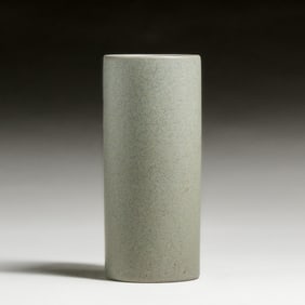 Marblehead Pottery Matte Grey Cylinder Vase c1910