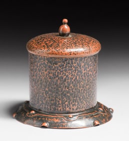 Smaller Benedict Studios Hammered Copper Covered Vase c1910