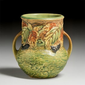 Roseville Blackberry #946 Two-Handled Vase 1932