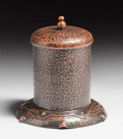 Benedict Studios Hammered Copper Covered Vase c1910