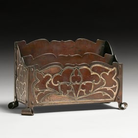 Early Heintz Sterling on Bronze Letter Rack c1910